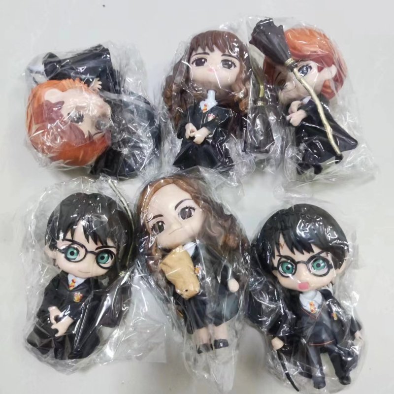 6pcs 10cm Harry Potter action figures Wizardry Action Figures Hermione Academy Draco Malfoy Dolls - Image 3