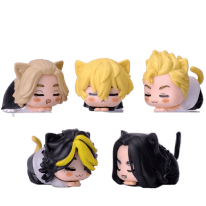 5pcs 5cm cartoon Tokyo Revengers cats action figure doll PVC kids collection model toy