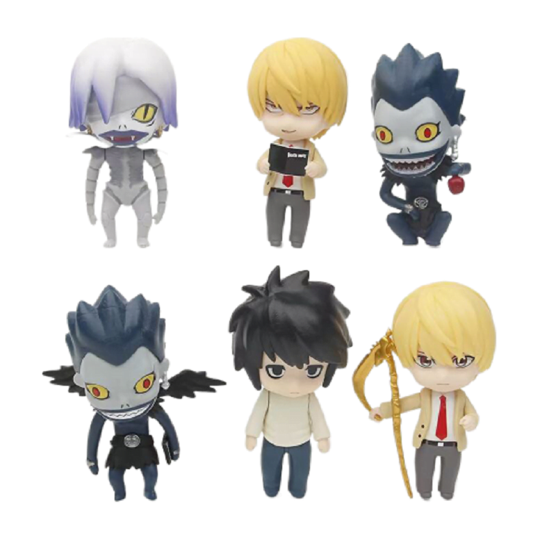 6pcs 10cm Death Note action figures Grim Reaper Ryuk Yagami Light Model Figure