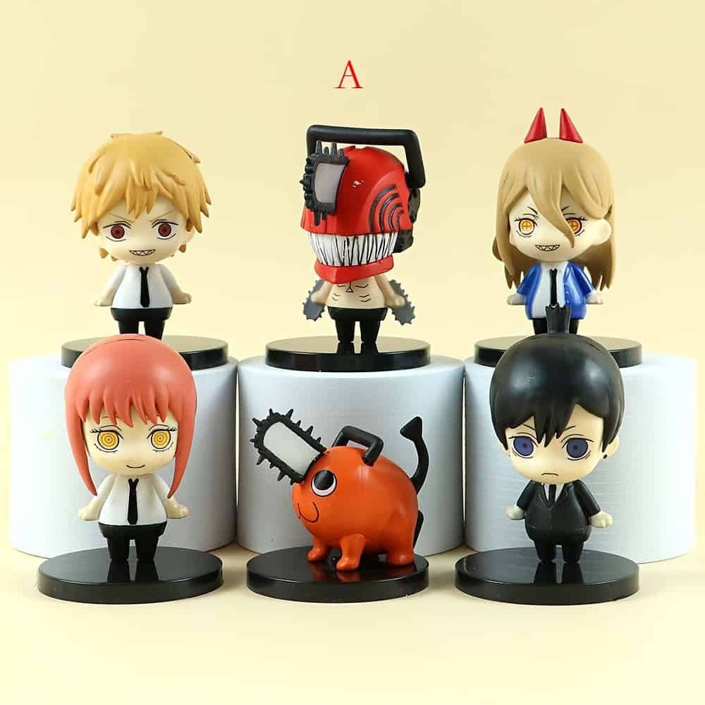 6Pcs/Set Chainsaw Man anime figure set Toys Pochita Power Model Anime Dolls For Kids Children Gift Figura - Image 9