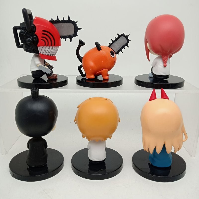 6Pcs/Set Chainsaw Man anime figure set Toys Pochita Power Model Anime Dolls For Kids Children Gift Figura - Image 4