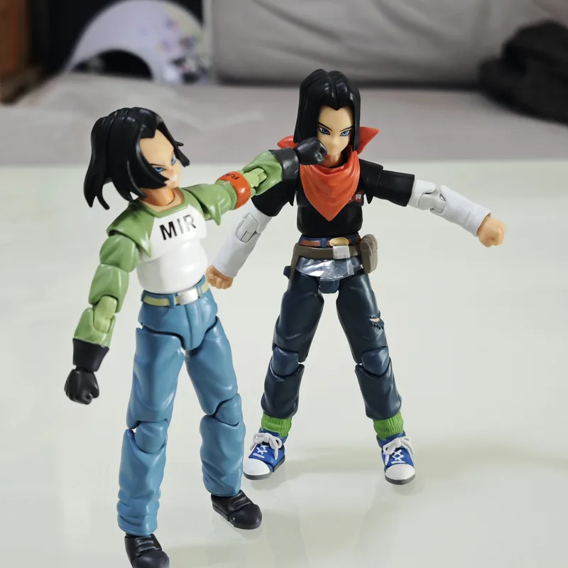 2PCS/SET Reissue Dragon Ball Super SHF Android 18 & Android 17 Action Figures Model - Image 8