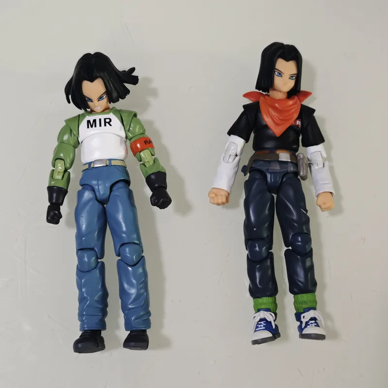 2PCS/SET Reissue Dragon Ball Super SHF Android 18 & Android 17 Action Figures Model - Image 3