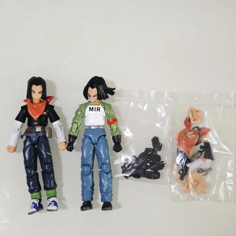2PCS/SET Reissue Dragon Ball Super SHF Android 18 & Android 17 Action Figures Model - Image 10