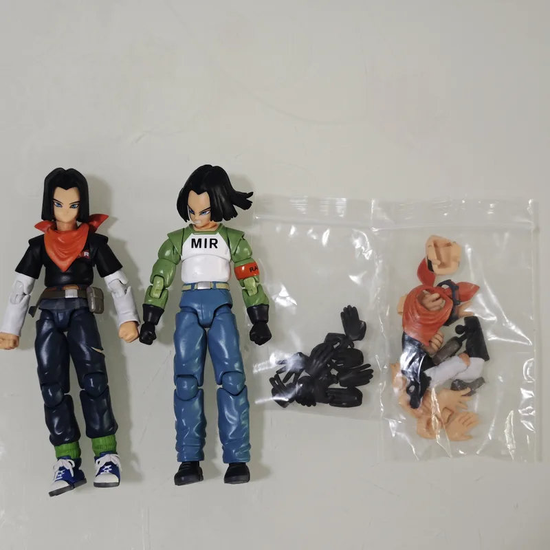 2PCS/SET Reissue Dragon Ball Super SHF Android 18 & Android 17 Action Figures Model - Image 4