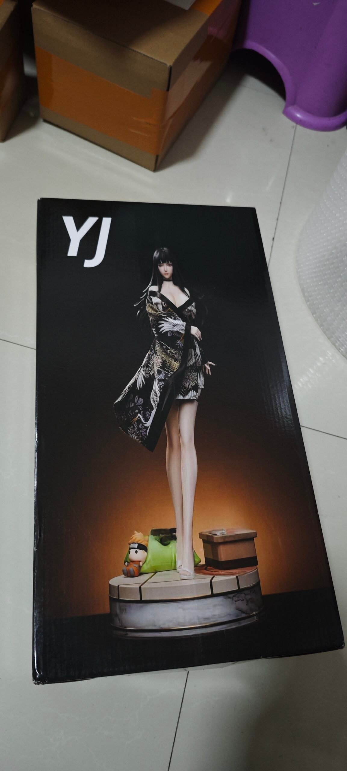 50CM Naruto Series Hinata Hyuga Princess Consort Ver. SEXY Figure Statue Ornament with 3 Real Cloth Outfit Sets - Image 10