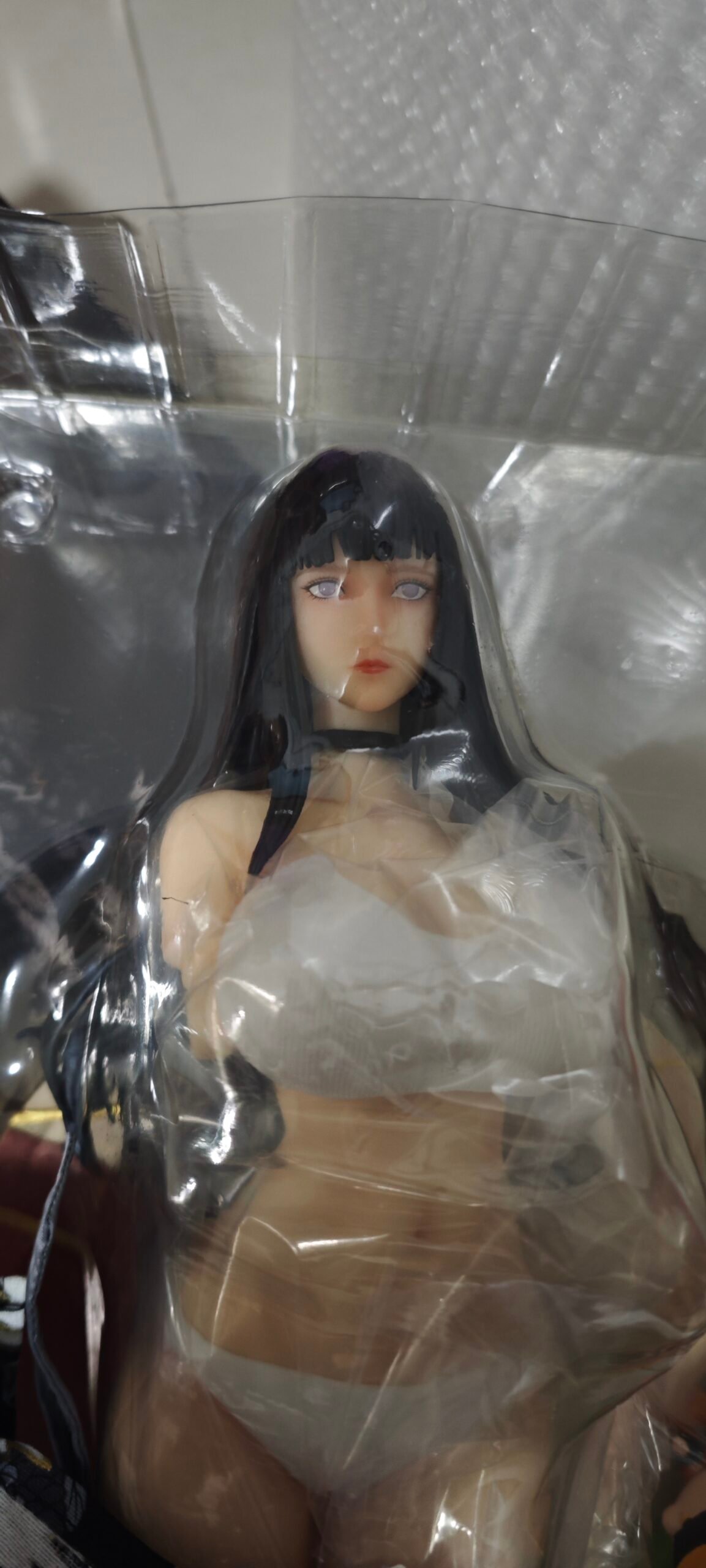 50CM Naruto Series Hinata Hyuga Princess Consort Ver. SEXY Figure Statue Ornament with 3 Real Cloth Outfit Sets - Image 4
