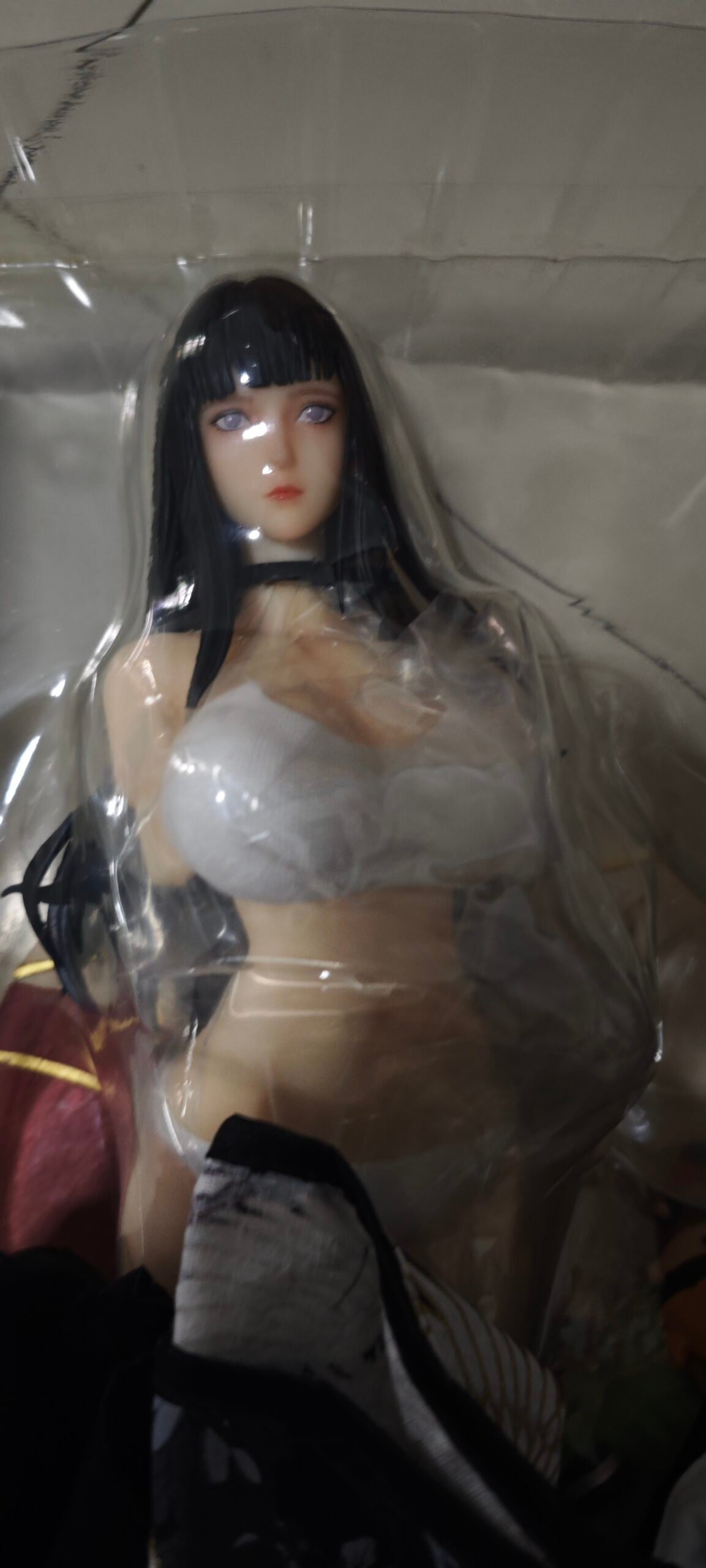 50CM Naruto Series Hinata Hyuga Princess Consort Ver. SEXY Figure Statue Ornament with 3 Real Cloth Outfit Sets - Image 7
